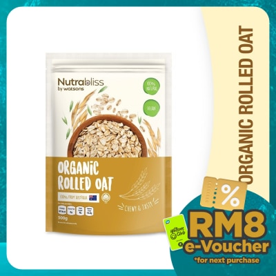 NUTRABLISS BY WATSONS Organic Rolled Oat 500g (100% Natural)