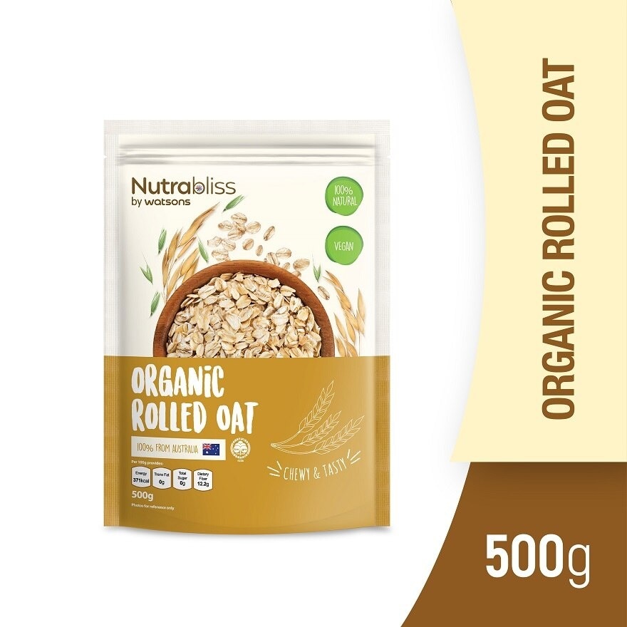 Organic Rolled Oat 500g (100% Natural)