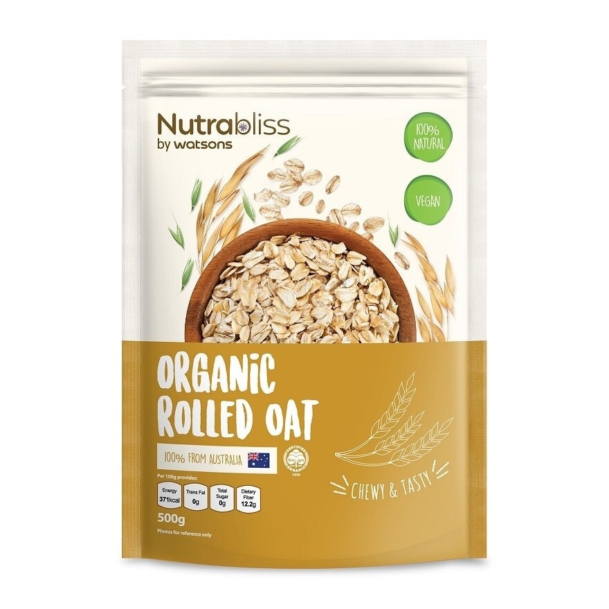 Organic Rolled Oat 500g (100% Natural)