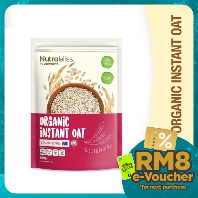NUTRABLISS BY WATSONS Organic Instant Oat 500g (100% Natural)