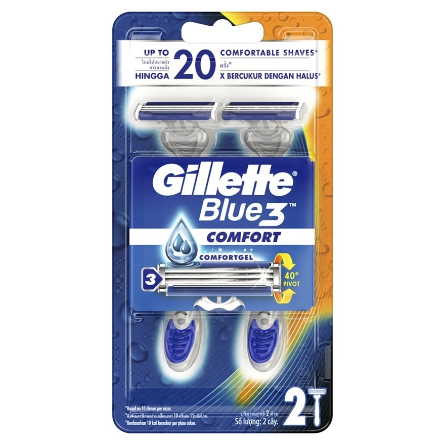 Blue3 Comfort Sensitive Disposable Razor 2's