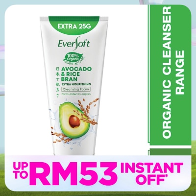 EVERSOFT Avocado and Rice Bran Facial Cleanser 195G