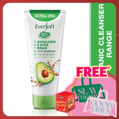 EVERSOFT Avocado and Rice Bran Facial Cleanser 195G