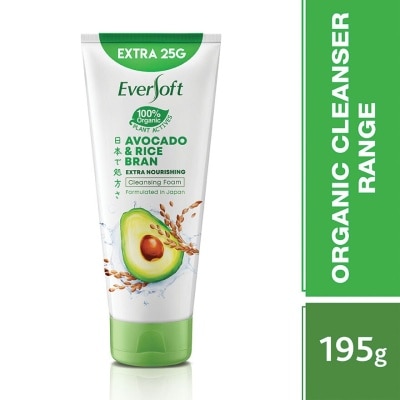 EVERSOFT Avocado and Rice Bran Facial Cleanser 195G