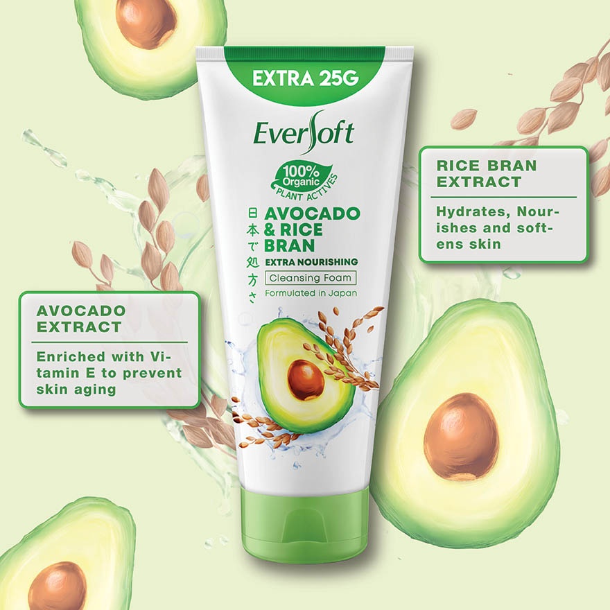 Avocado and Rice Bran Facial Cleanser 195G image