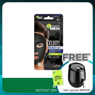 GARNIER MEN Turbobright Charcoal Mask XL 1s