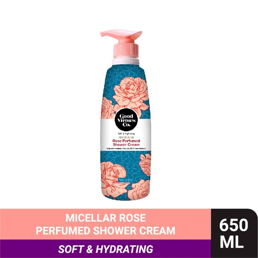 Micellar Rose Perfumed Shwer Cream Skin Soft 650ml