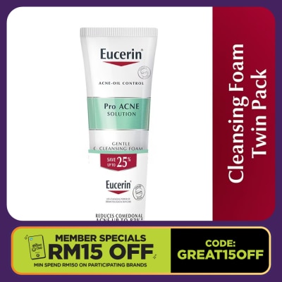 EUCERIN ProAcne Cleansing Foam 150g Twin Pack