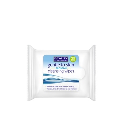 BEAUTY FORMULAS Sensitive Make Up Remover Wipes 30s