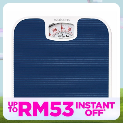 WATSONS Bathroom Scale PVC footmat with stripes.