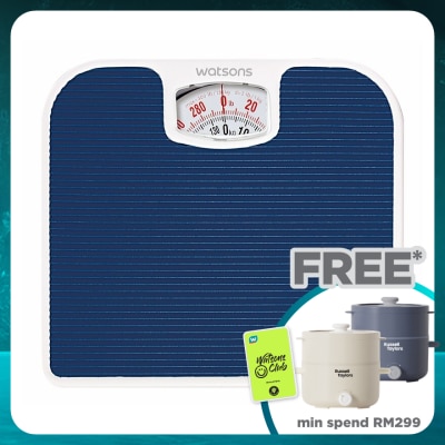 WATSONS Bathroom Scale PVC footmat with stripes.