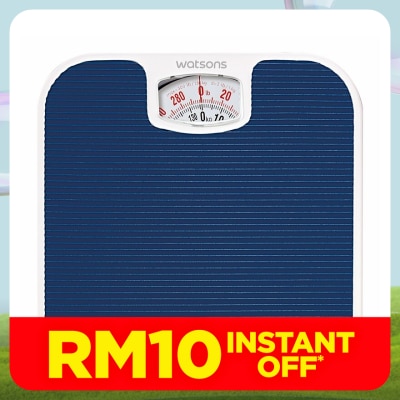 WATSONS Bathroom Scale PVC footmat with stripes.