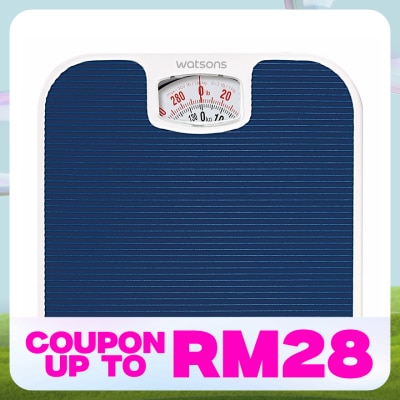 WATSONS Bathroom Scale PVC footmat with stripes.
