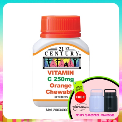 21ST CENTURY - Vitamin C 250mg Chewable 100's
