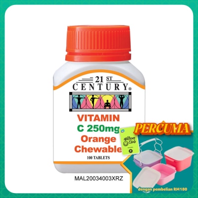 21ST CENTURY - Vitamin C 250mg Chewable 100's