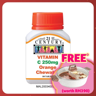21ST CENTURY Vitamin C 250mg Chewable 100's