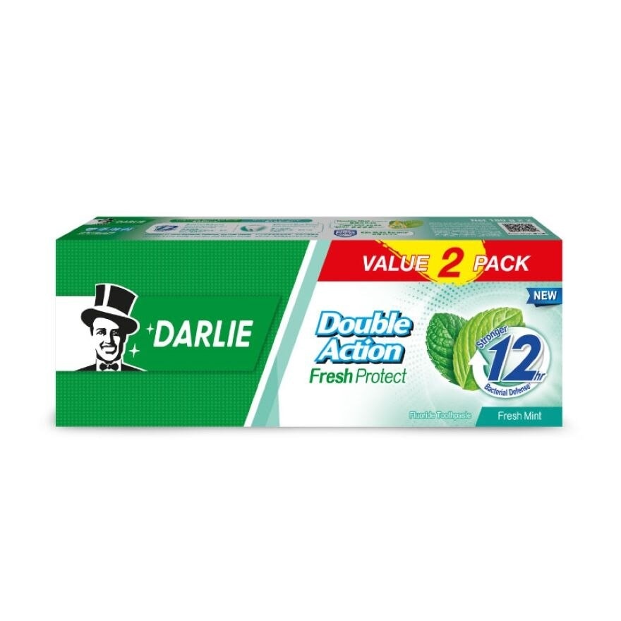 Double Action Bacteria Fresh Protect Fresh Mint Toothpaste 2x180g