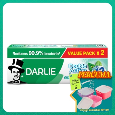 DARLIE - Double Action Bacteria Fresh Protect Fresh Mint Toothpaste 2x180g