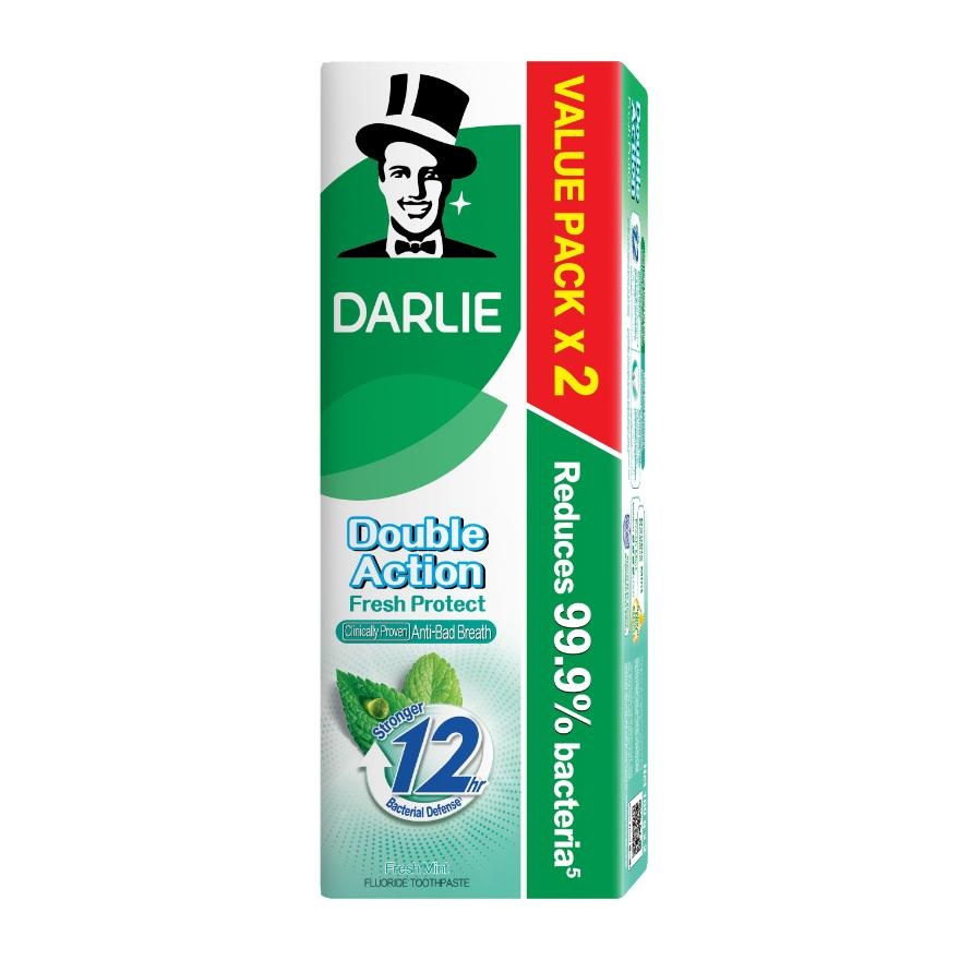 Double Action Bacteria Fresh Protect Fresh Mint Toothpaste 2x180g image
