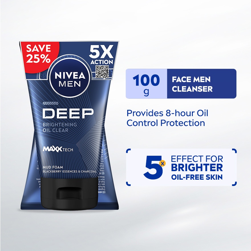 DEEP White Oil Clear Mud Foam Twin Pack 2x100g image