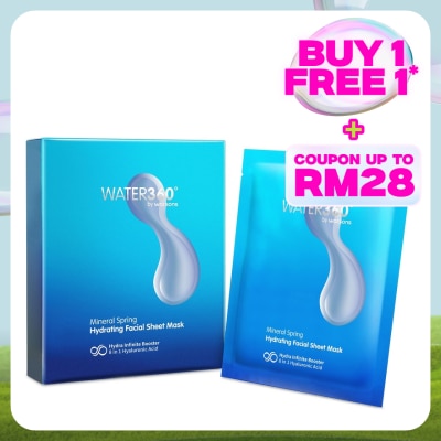 WATER360 BY WATSONS Mineral Spring Hydrating Facial Sheet Mask 5s