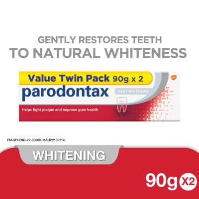PARODONTAX - Whitening Toothpaste Improve Gum Health 90g x 2 image