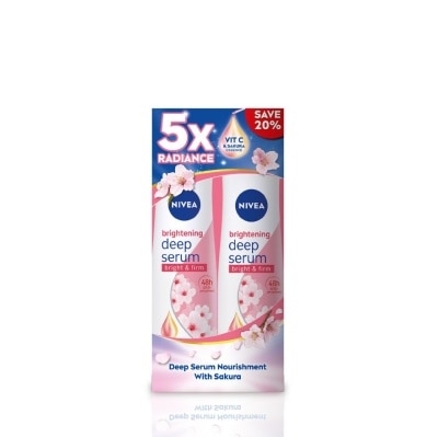 NIVEA Deodorant Deep Brightening Serum Sakura Spray TWP 2x150ml