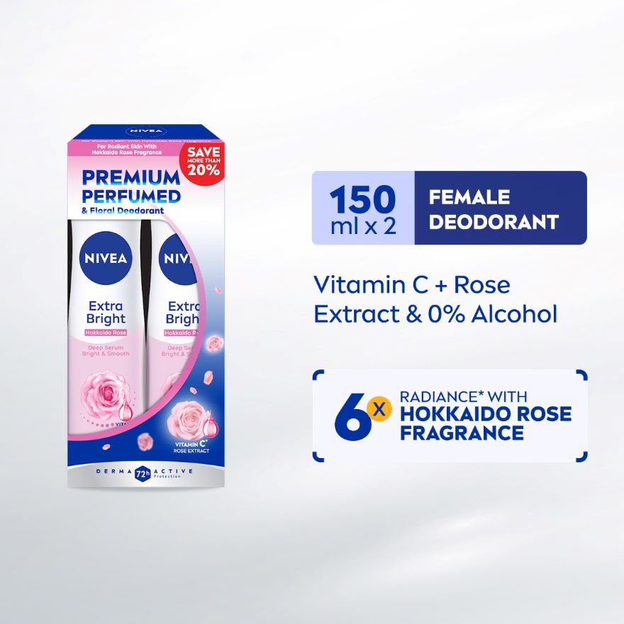 Deodorant Deep Brightening Serum Hokkaido Rose Spray TWP 2x150ml image