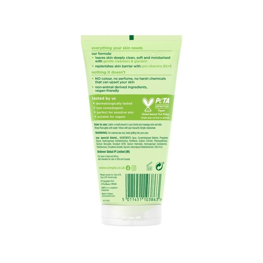 Kind to Skin Refreshing Facial Wash Gel 150ml