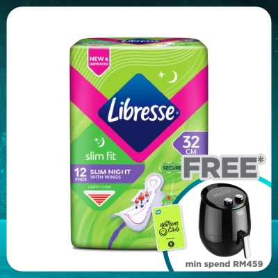 LIBRESSE Slim Fit Slim Night 32cm Wings 12's