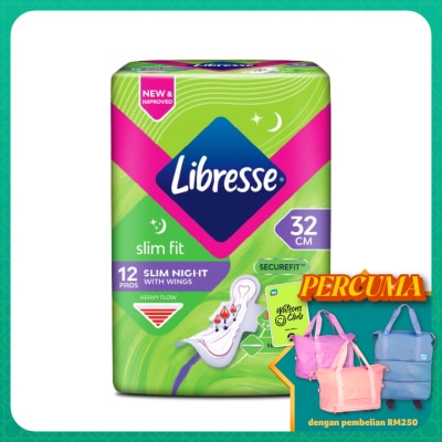 LIBRESSE Slim Fit Slim Night 32cm Wings 12's