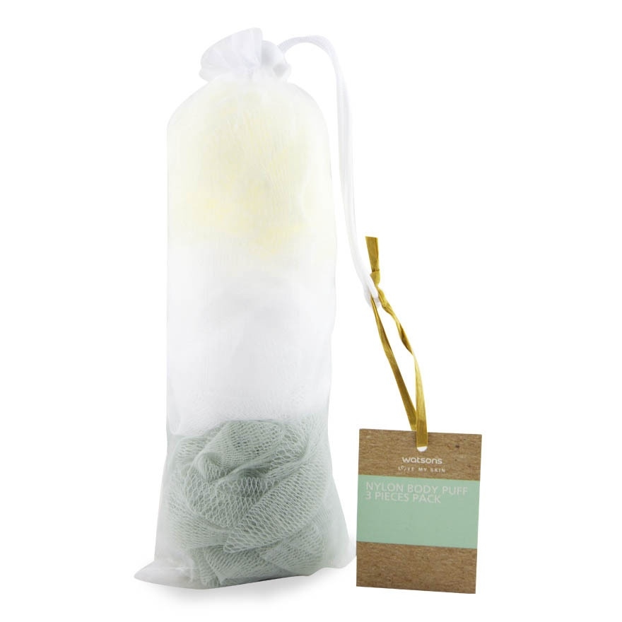 Mini Nylon Body Puffs 3 Pcs Pack image