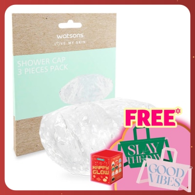 WATSONS Transparent Shower Cap With White Dot  - 3 Pcs