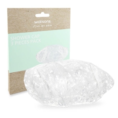 WATSONS Transparent Shower Cap With White Dot  - 3 Pcs