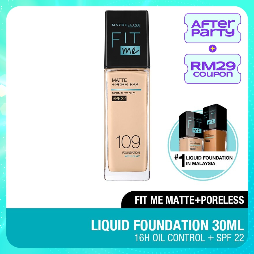 MAYBELLINE Fit Me Matt & Poreless Liquid Foundation 30ml