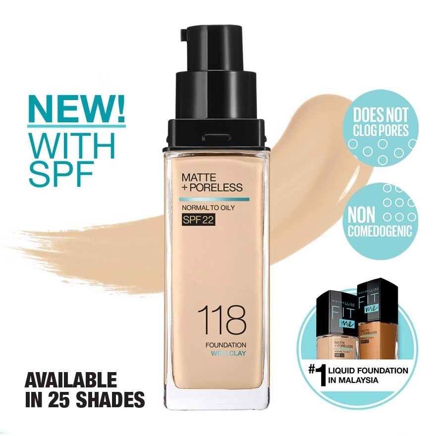 Fit Me Matte Liq Foundation SPF 118 Light Be