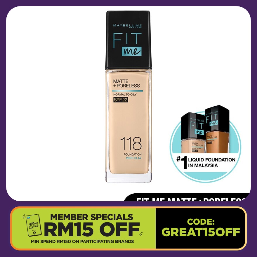 Fit Me Matte Liq Foundation SPF 118 Light Be