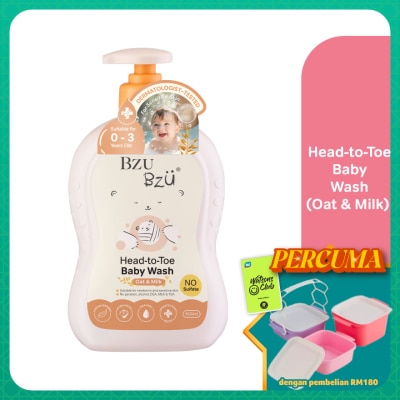 BZU BZU - Oat & Milk Head-To-Toe Baby Wash 600ml