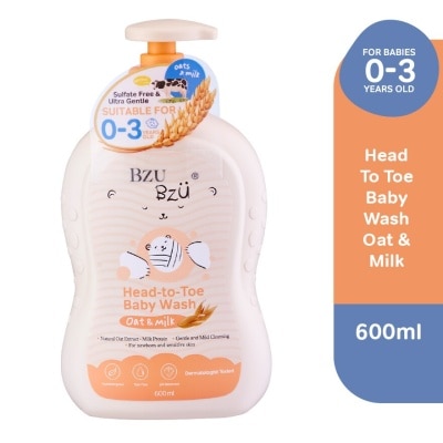 BZU BZU Oat & Milk Head-To-Toe Baby Wash 600ml