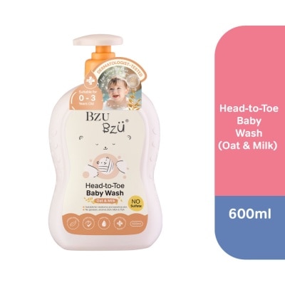 BZU BZU Oat & Milk Head-To-Toe Baby Wash 600ml