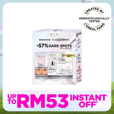 L'OREAL PARIS SKIN CARE Glycolic Bright 4 Piece Starter Kit 1s