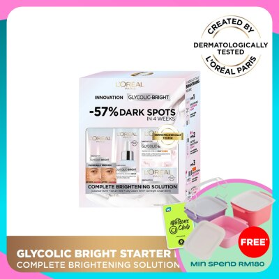 L'OREAL PARIS SKIN CARE Glycolic Bright 4 Piece Starter Kit 1s
