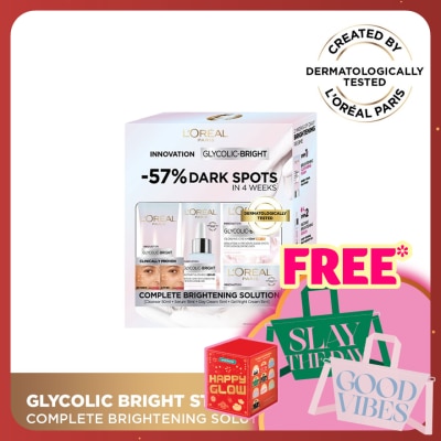 L'OREAL PARIS SKIN CARE Glycolic Bright 4 Piece Starter Kit 1s