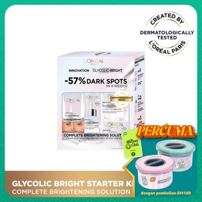 L'OREAL PARIS SKIN CARE Glycolic Bright 4 Piece Starter Kit 1s