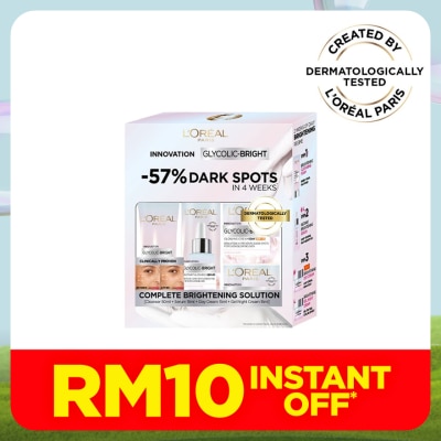 L'OREAL PARIS SKIN CARE Glycolic Bright 4 Piece Starter Kit 1s