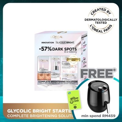 L'OREAL PARIS SKIN CARE Glycolic Bright 4 Piece Starter Kit 1s