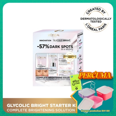 L'OREAL PARIS SKIN CARE - Glycolic Bright 4 Piece Starter Kit 1s