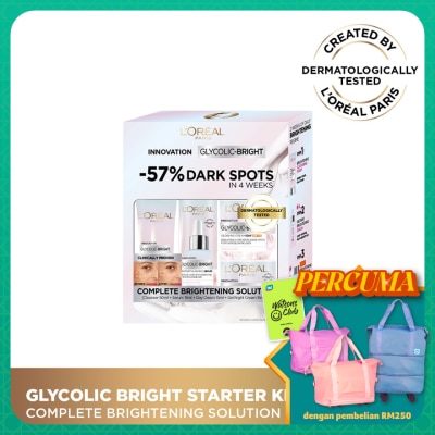 L'OREAL PARIS SKIN CARE Glycolic Bright 4 Piece Starter Kit 1s