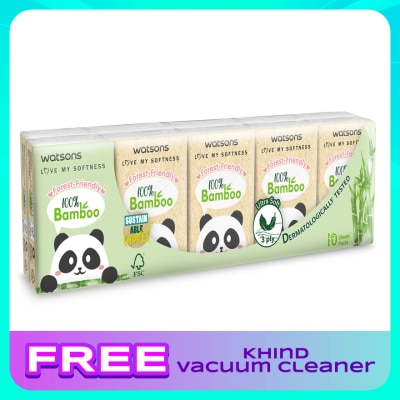 WATSONS Forest-Friendly Bamboo Mini Hankies 3plyx10shtx10s