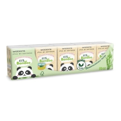 WATSONS Forest-Friendly Bamboo Mini Hankies 3plyx10shtx10s